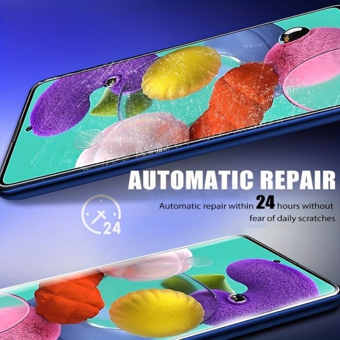 2Pcs Full Screen Hydrogel Film For Samsung For Galaxy A Series - Anti-Scratch, Anti-Fingerprint, Ultra Thin, High Sensitivity, Hd View, Fingerprint Unlock Support, Glossy Finish, Full Coverage Protection, Fingerprint Resistant Screen Protector | Vibrant Design | Ultra Thin Film, Screen Protectors For Smartphones - Image 9