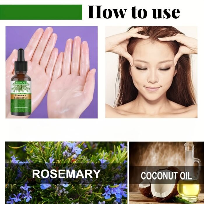 30Ml Rosemary Hair Essential Oil Long Lasting Lightweight Rosemary Hair Essential Oil For Healthy Hair, With Plant Squalane - Image 6