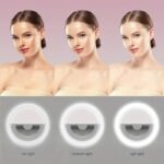 Cleantrust Rechargeable Led Ring Light For Selfies And Live Streaming, Portable Circular Flashlight, Dual Power Mode: Battery/Usb, Warm White Light, With 40Mah Polymer Lithium Battery, For Smartphones, Cameras, And Makeup - Image 4