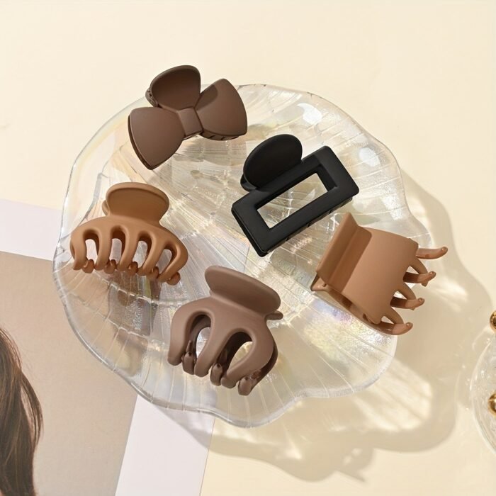 3Pcs Matte Hair Claw Clip Simple Style Shark Claw Clips Solid Color Hair Claw Elegant Hair Clips For Women - Image 10