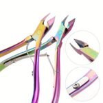 1Pc Lusluking Precision Stainless Steel Cuticle Scissors - Hypoallergenic, Multi-Color Nippers For Dead Skin Removal, Manicure & Pedicure Care Tool With Ergonomic Handles - Image 8