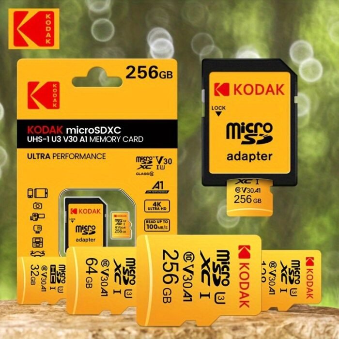The Kodak High-Speed U3 Micro Tf Includes Sd Adapters Of 32G, 64G, 128G, And 256G. The Uhs-I Provides Excellent Value And Is Ideal For High-Speed Tf Storage At 4K/120Fps, Making It Compatible With Smartphones, Camera Storage, Action Cameras, Car Audio, And More. - Image 12