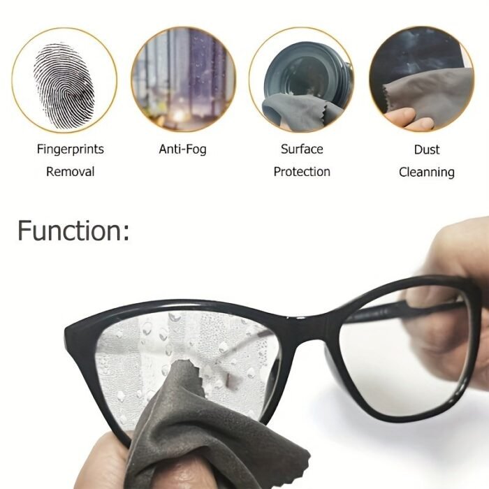 1-Pack Reusable Anti-Fog Cloth For Glasses & Contact Lenses - Fine Fiber Lens Cleaner, Prevents Fogging, Streak-Free Clear Vision For Winter, Sports, Outdoor Activities, Soft Texture Design, Highabsorbency Fabric - Image 7