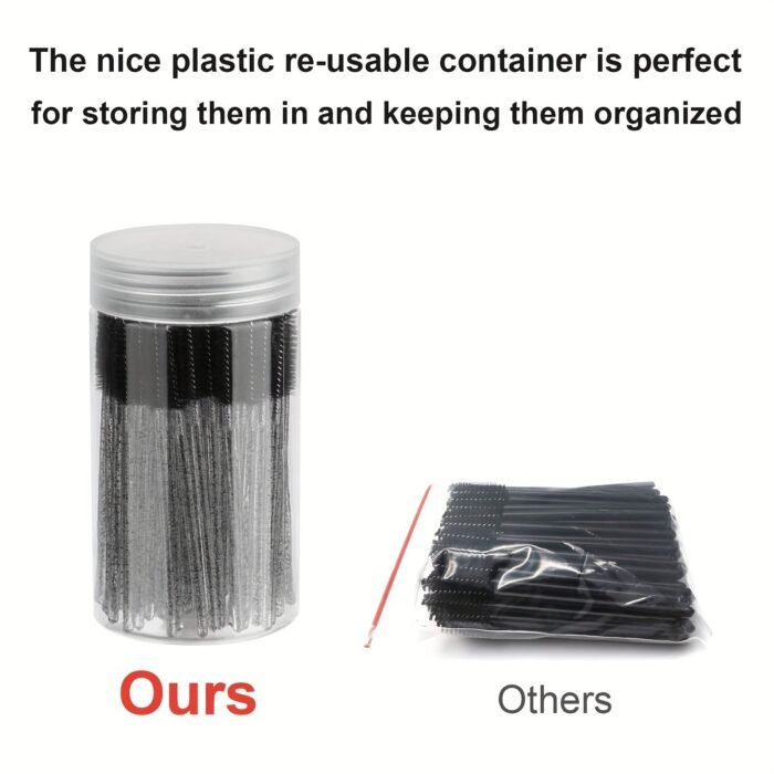 10Pcs/100Pcs Disposable Eyelash Brush Mascara Stick Makeup Brush Applicator Set For Extending Eyelashes And Eyebrow - Image 12