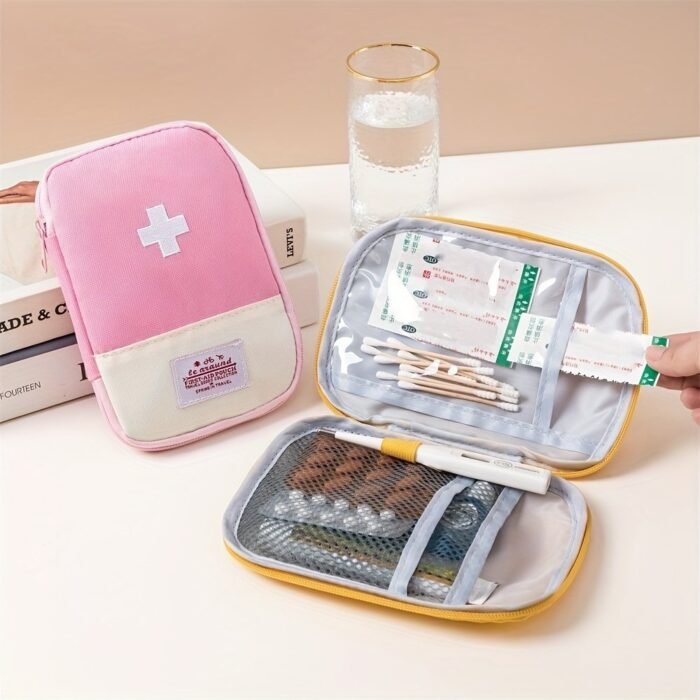 Small Size Portable Personal Medicine Pill Storage Bag Storage Box Daily Medical First Aid Bag Macaron Color - Image 8