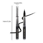 1Pc Long-Lasting Waterproof Black Starry Sky Eyeliner Pen With Sponge Tip - Smooth And Quick-Drying For Beautiful Eye Makeup - Image 6
