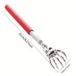 1Pc Stainless Steel Extendable Back Scratcher - Telescopic Adjustable 21.08-57.91 Cm With Ergonomic Rubber Handle, Portable Manual Itch Relief Tool For Elderly & Adults, Perfect Gift For Thanksgiving Christmas Birthdays, Personal Care Accessory | Sleek Metallic Finish | Durable Construction - Image 8