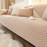 1Pc Honeycomb Velvet Sofa Cover, Pet'S Favorite, Dog Friendly, Couch Cover, Thick Plush Furniture Protector, Fuzzy Non Slip Sofa Slipcover, For Bedroom Office Living Room Home Decor - Image 12