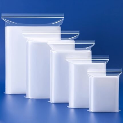 100Pcs Clear Plastic Zipper Bags, 2.36 Mil Thick - Resealable & Durable For Snacks, Nuts, Seeds, Candy - Ideal For Travel, Storage, Packaging - Transparent Poly Pouches With Easy-Seal Tabs, Snack Bag