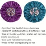 1Pc Extra Large Satin Bonnets For Sleeping, Hair Bonnets For Women Braids Curly Straight Hair, Hair Cap With Floral Pattern Wide Elastic Band - Image 16