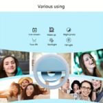 Cleantrust Rechargeable Led Ring Light For Selfies And Live Streaming, Portable Circular Flashlight, Dual Power Mode: Battery/Usb, Warm White Light, With 40Mah Polymer Lithium Battery, For Smartphones, Cameras, And Makeup - Image 10