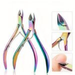 1Pc Lusluking Precision Stainless Steel Cuticle Scissors - Hypoallergenic, Multi-Color Nippers For Dead Skin Removal, Manicure & Pedicure Care Tool With Ergonomic Handles - Image 10