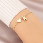 1Pc Mini Love Heart Letter Beads Thin Chain Bracelet Simple Minimalist Hand Chain Jewelry - Image 33