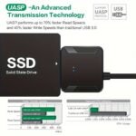 Sata To Usb 3.0 Adapter Cable For 6.35/8.89 Cm Hdd/Ssd - High-Speed Data Transfer, Uasp Support, External Hard Drive Converter With Dual-Interface (Usb 3.0 & Sata), No Battery Needed, Easy Installation, Data Transfer Cable | Sata Interface | Durable Cable - Image 4