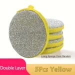 10/5Pcs Double-Sided Dishwashing Sponge Wipe Brush Pot Brush Bowl Cleaning Cloth Kitchen Household Dishwashing Towel To Remove Oil And Stain Strong - Image 3