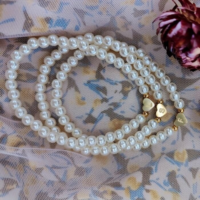 A-Z Heart Initial Bracelet For Women - 14K Golden Plated Stainless Steel With Imitation Imitation Pearl, Elegant Everyday Jewelry Gift For Valentine?S Day, Anniversary, Birthday - Image 10