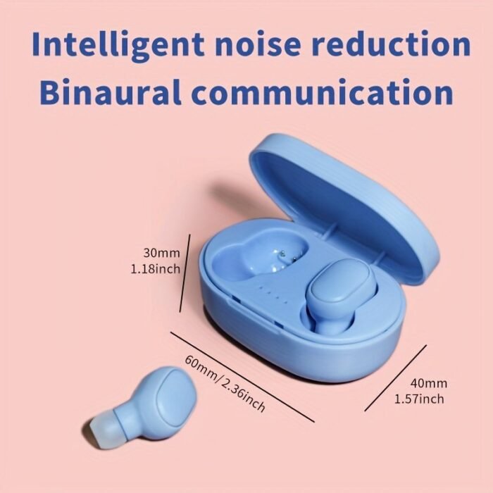 Giceck Tws Wireless Earbuds - Compact In-Ear Mini Headphones With Charging Case, Pink & Blue, Portable Design, Ideal For Sports & Gifts, Usb-C, 150Mah Battery, Isolation Mode, Lightweight Plastic Design - Image 2