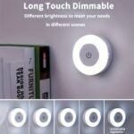 1Pc Led Touch Night Light, Dimmable Bedroom Decorative Lamp Suitable For Kids' Room, Hallway, Bathroom, Living Room, Wardrobe, Cabinet - Warm/White Light - Image 11