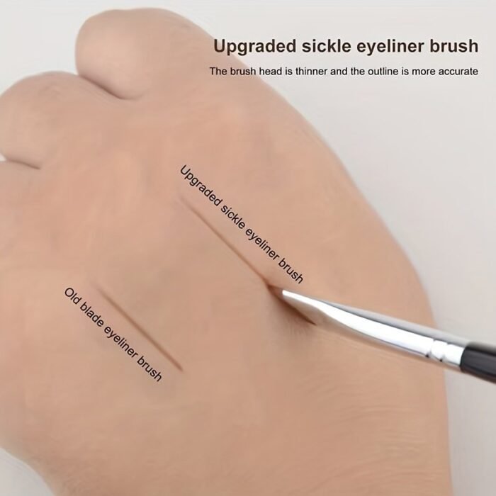 1/2/3/5Pcs Sickle Eyeliner Brush Knife Edge Makeup Brush Liquid Eyeliner Brush Ultra Thin Fine Oblique Angle Flat Head Eyebrow Brush - Image 10
