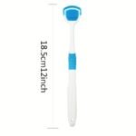 1Pc Reduce Bad Breath With Silicone Tongue Scraper - Oral Care Tool For Adults - Image 2