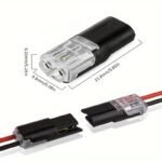 10/20Pcs Double Line Insertion Connector, 2-Pin 2-Port, Pvc Insulated, Copper Contact Material, Quick Connect Termination, Uncharged Power Mode, With Locking Buckle, For Led Wire Connection, Nodemcu Lua - Image 2