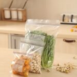 15/20/30Pcs Heavy-Duty Leakproof & Self-Sealing Food Storage Bags With Ziplock-Like Seal - Transparent Freezer, Refrigerator, Kitchen Bags - Reusable Space-Saving Plastic Bags For Vegetables, Meat, Snacks - Freshness Preservation & Easy Opening, Reusable Food Storage Bags, Secure Zip Closure, Thickened Material,Reusable Produce Bag