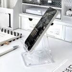 Simple Style Acrylic Transparent Desktop Mobile Tablet Holder, Dormitory Essential Creative Thickened Holder One Piece - Image 6