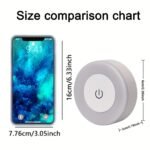 1Pc Led Touch Night Light, Dimmable Bedroom Decorative Lamp Suitable For Kids' Room, Hallway, Bathroom, Living Room, Wardrobe, Cabinet - Warm/White Light - Image 4