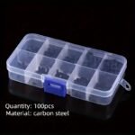100-200Pcs 304 Stainless Steel/Carbon Steel Allen Head Socket Hex Set Grub Screw Cup Point Assortment - Image 3