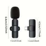 Professional Wireless Lavalier Microphone For Smart Phones Laptops Wireless Omnidirectional Condenser Recording Microphone For Interviews Video Podcasts Vlogs - Image 2