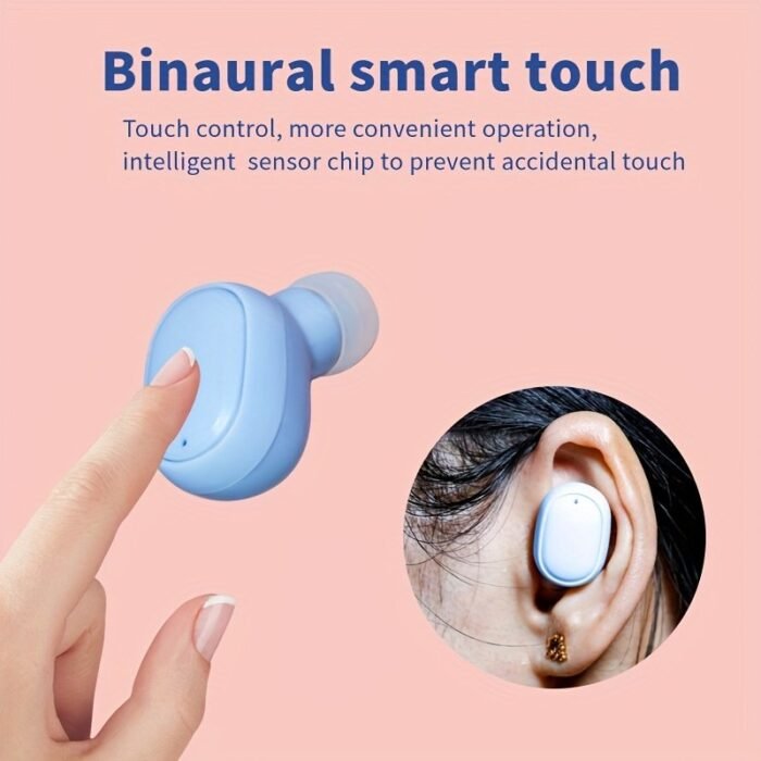 Giceck Tws Wireless Earbuds - Compact In-Ear Mini Headphones With Charging Case, Pink & Blue, Portable Design, Ideal For Sports & Gifts, Usb-C, 150Mah Battery, Isolation Mode, Lightweight Plastic Design - Image 6