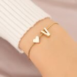1Pc Mini Love Heart Letter Beads Thin Chain Bracelet Simple Minimalist Hand Chain Jewelry - Image 45
