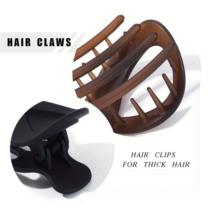 2Pcs Simple Style Hair Clip Acrylic Matte Acrylic Hair Claw Thick Hair Barrettes For Styling Hair Accessories For Women And Daily Use - Image 7
