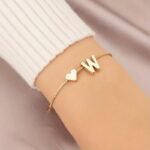 1Pc Mini Love Heart Letter Beads Thin Chain Bracelet Simple Minimalist Hand Chain Jewelry - Image 47