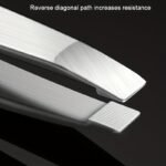 4Pcs Stainless Steel Tweezers Set Eyebrow Splinter & Ingrown Hair Removal Tools With Storage Bag For Men & Women Eyebrow Grooming Tools - Image 7