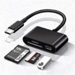 1Pc Usb C Sd Card Reader Adapter Type C Micro Sd Tf Card Reader Multifunction 7.62 Cm 1 Otg Adapter For Laptop Ipad Pc Macbook Phone Camera