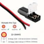 10/20Pcs Double Line Insertion Connector, 2-Pin 2-Port, Pvc Insulated, Copper Contact Material, Quick Connect Termination, Uncharged Power Mode, With Locking Buckle, For Led Wire Connection, Nodemcu Lua - Image 8