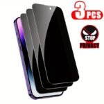 3Pcs Full Cover Privacy Screen Protector For Iphone 11 12 13 Pro Max Privacy Glass For Iphone 14 Pro 15 Pro Max Tempered Glass On The For Iphone 14 Plus 15 Plus Glass Film Privacy - Image 8