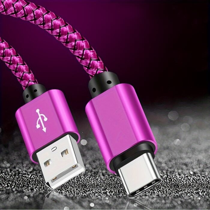 2.4A Fast Charge Usb-C Cable - Durable Nylon Braided, Long Cord For For Ultra/S23+/S22/S22+/S21 & More - Image 4