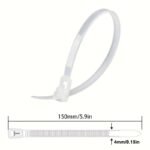 100Pcs Reusable Cable Ties Nylon Material Zip Ties Disassemble Easily With Slipknot Suitable For Home, Office, Garden, Workshop And Industry - Image 11