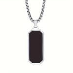 1Pc Men'S 201 Stainless Steel Necklace - Minimalist Modern Pendant, Elegant Everyday & Formal Jewelry Gift For Valentine'S Day, Birthday, Anniversary - Durable Chain For Men, Festival Accessories, Polished Finish - Image 5