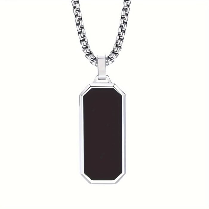 1Pc Men'S 201 Stainless Steel Necklace - Minimalist Modern Pendant, Elegant Everyday & Formal Jewelry Gift For Valentine'S Day, Birthday, Anniversary - Durable Chain For Men, Festival Accessories, Polished Finish - Image 5