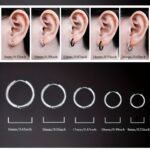 European And American Hot Selling Titanium Stainless Steel Hoop Earrings, Fashionable Unisex Simple Studs, Trendy Ear Cuffs Directly From The Factory 8Mm/10Mm/12Mm/14Mm/16Mm - Image 2