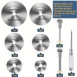 1Set 9Pcs Cutting Wheel Set For Rotary Tool, Saw Blades For Rotary Tool 6Pcs Hss Saw Disc Wheel Cutting Blades With 1Pc 1/8" Round Shank, 1Pc 1/4" Round Shank, One Screwdriver For Wood Plastic Aluminum Cutting - Image 3