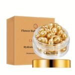 Golden Gel Capsule Serum Cream - Hypoallergenic Fragrance-Free Hydrating Face Essence For All Light Beige Types, Sensitive & Mixed Light Beige, Moisturizing Gel-Based Formula With Dropper For Precise Application, Hydrating Face Cream, Skincare Routine, Elegant Packaging, Gentle Skincare, Skincare, Skincare Lovers - Image 3