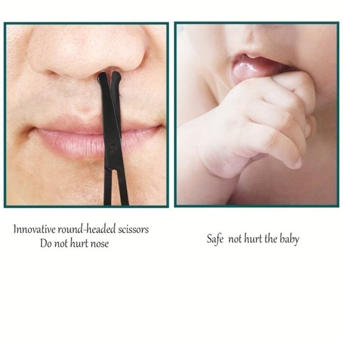 Nose Hair Trimming Scissors, Suitable For Facial Hair, Ear Hair, Eyebrow Trimming, With Curved Safe Design, Rounded Head Safety Trimming Scissors, Fine Hair Trimming Scissors - Image 7