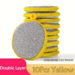 10/5Pcs Double-Sided Dishwashing Sponge Wipe Brush Pot Brush Bowl Cleaning Cloth Kitchen Household Dishwashing Towel To Remove Oil And Stain Strong - Image 9