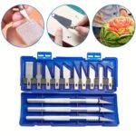 13Pcs Precision Carving Knife Set - Durable Stainless Steel, Non-Retractable Handles - Ideal For Paper Cutting & Model Crafting - Includes Detailed Storage Case - Image 2
