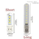1Pc Usb Led Night Light - Portable Desk Lamp With Energy-Efficient Design, White Warm Glow For Home, Office, Camping & Power Banks - Image 2