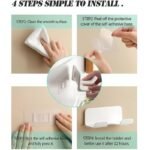 1Pc Hair Dryer Holder With Plug Hook, Wall Mounted Punch Free Bathroom Shortage Rack, Styling Tool Organizer For Easy Access And Convenience - Image 6